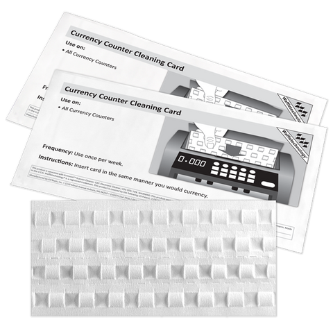Tarjetas de limpieza de mostrador de moneda - Caja principal